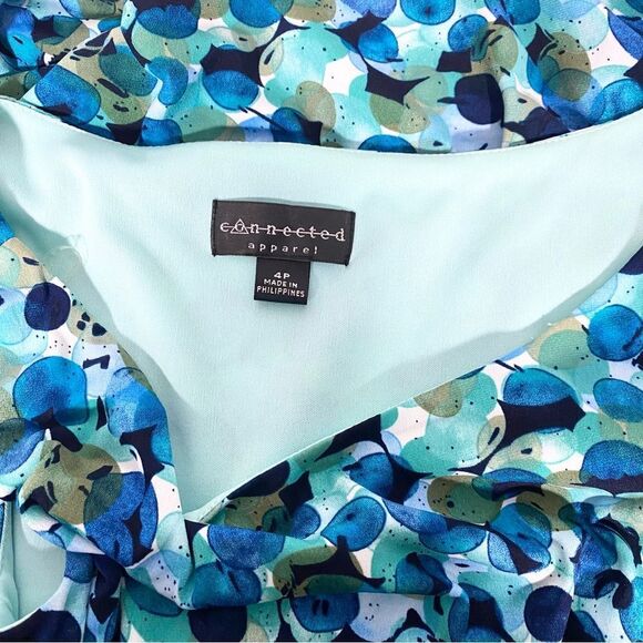 Connected Apparel Dress Printed Pattern 4P Blue Green - Picture 7 of 7